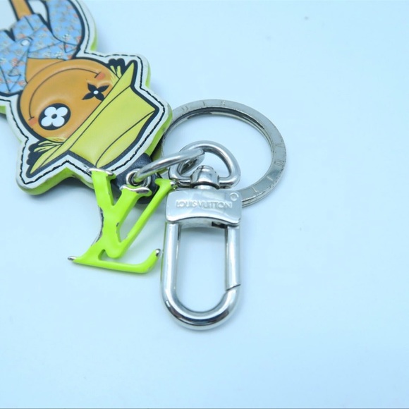 LOUIS VUITTON SHW Bag Charm Keychain Accessories MP2922 Yellow Brown Scarecrow - Picture 6 of 16